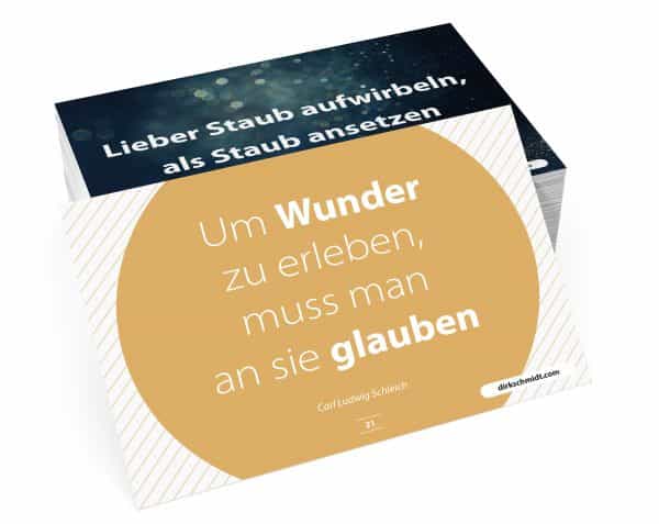 Mutivations Box 1 - Zitate auf Postkarten - Dirk Schmidt