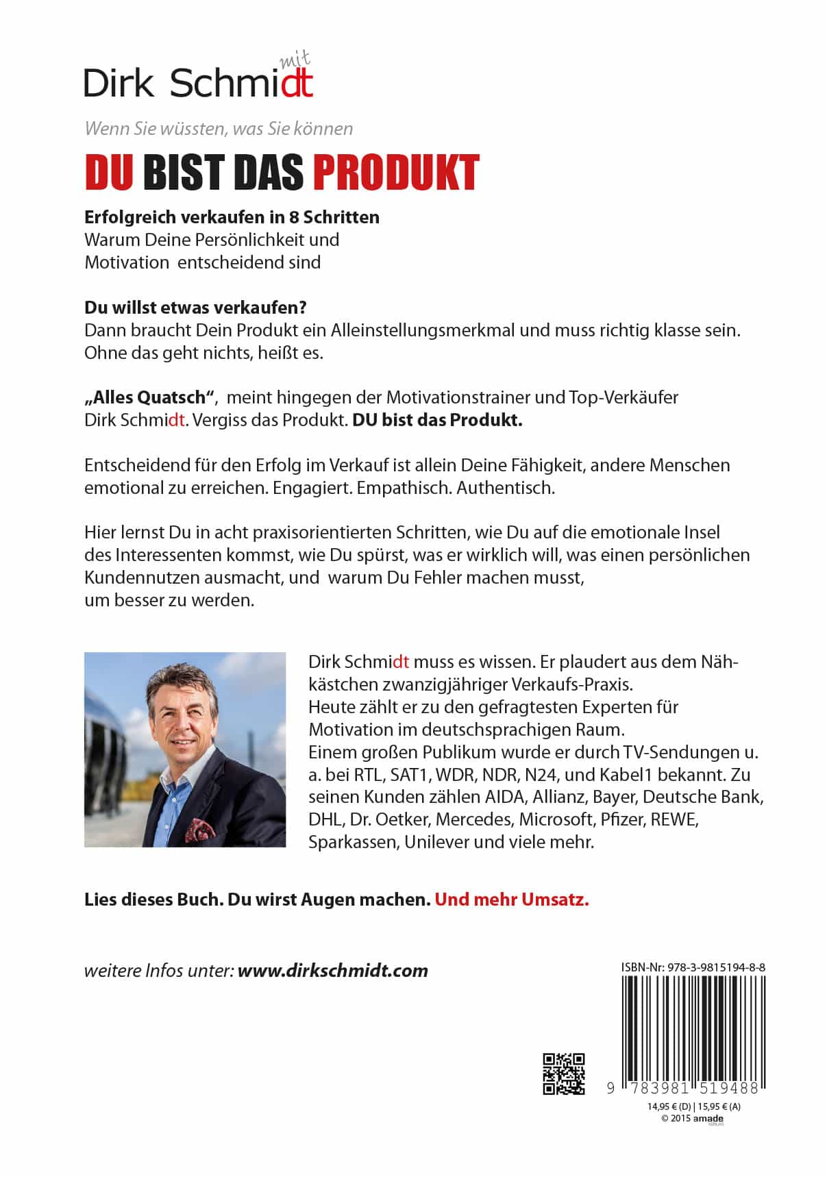 Du bist das Produkt - Buch - Buchrücken - Motivationsratgeber