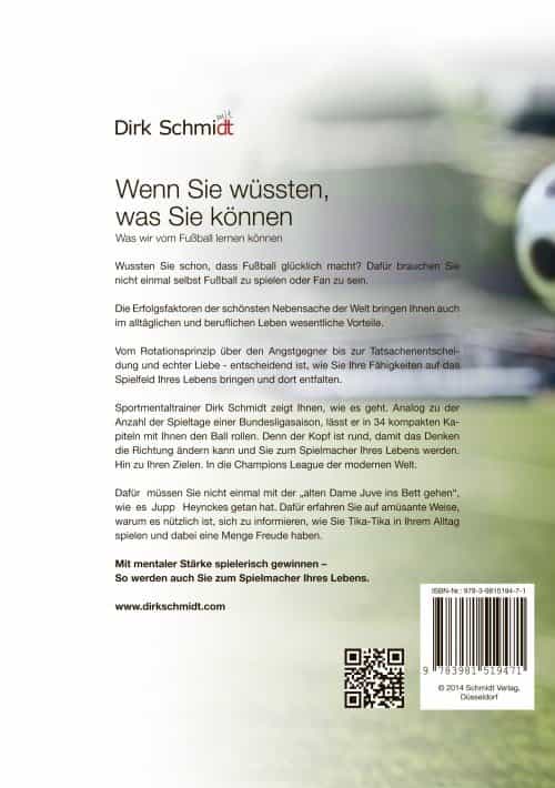 Wenn Sie wüssten, was Sie können - Fussball Buch - Dirk Schmidt